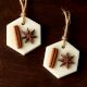 Handcrafted Cinnamon Soy Wax Hexagon Sachet Set of 2